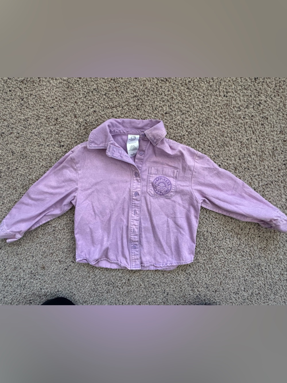 Hello Kitty Lilac Button-Down Shirt- child XS